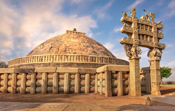 Sanchi Stupa is a Buddhist stone structure built in the 2nd Century BCE located on a hilltop at Sanchi Town in Raisen District of the State of Madhya Pradesh, India