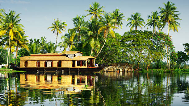 on houseboat in the backwaters of Kerala, India